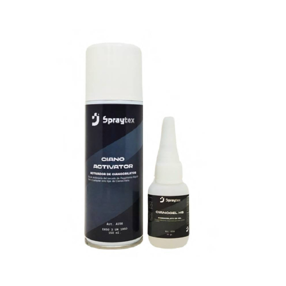 ACTIVADOR DE CIANOCRILATO 150 ML. Y ADHESIVO CIANOCRILATO GEL 20GR.